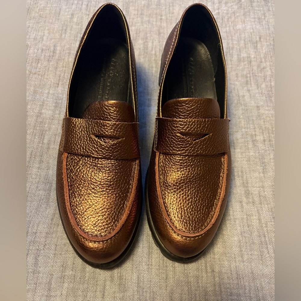 Ecco Women's Metallic Brown Loafers